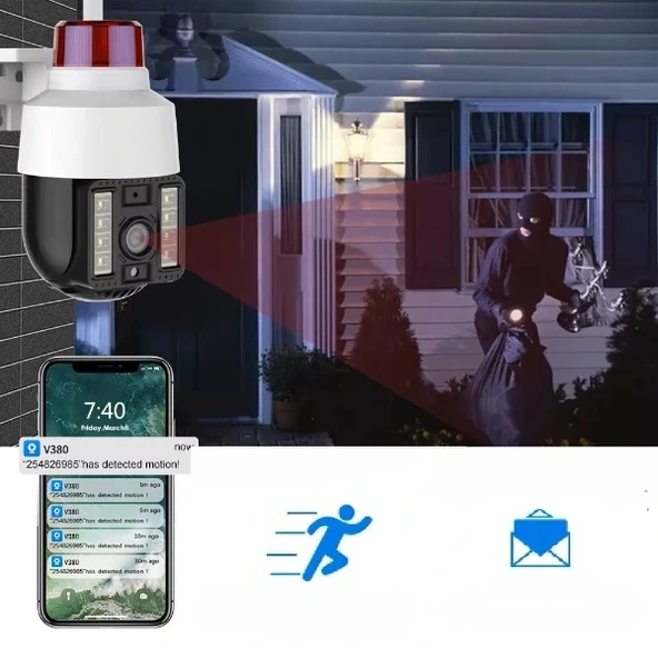 Alarmlı Dış Mekan Güvenlik Kamerası ürün görseli 1