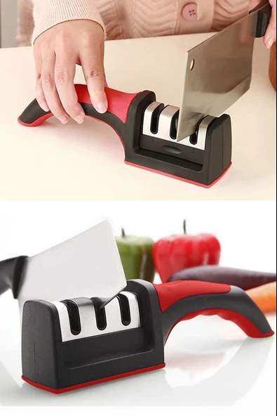 Profesyonel Bıçak Bileyici 3 Açılı Elmas Seramik Tungsten Çelik El Bıçakları Bileme - Resim 3