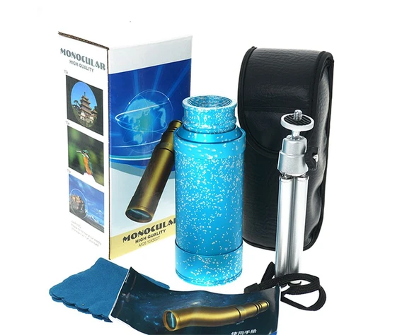 50X50 Panda Metal Gövde Tek Gözle Büyük Mercek Korsan Dürbün Mavi ürün görseli 1