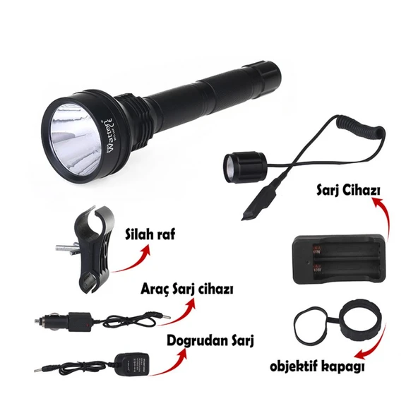 Güçlü Profesyonel Fener Wt-147 - Resim 4