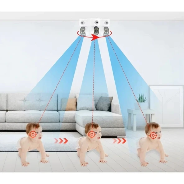 Çift Lensli İç Mekan Wi-fi Kamera - Resim 3