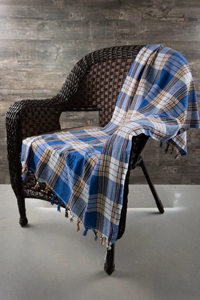 Klasik Hamam, Spa, Sauna, Gelin Peştemali 80x170 Mavi *10 AD.* ürün görseli 1