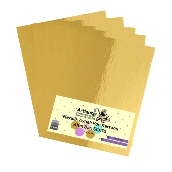 Metalik Aynalı Fon Kartonu 50x70 5 Adet Artlantis Metalik Aynalı Fon Kartonu - 8