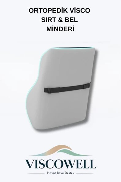 Ortopedik Visco Sırt & Bel Minderi Sırt Minderi Ortopedik Bel Minderi %100 Visco Destek Minder - Resim 3