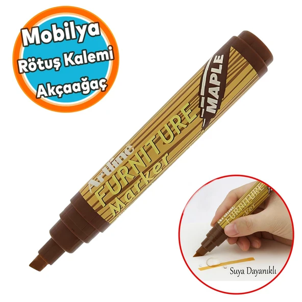 Mobilya Rötuş Kalemi Ahşap Masa Sehpa Dolap Kalem Parke Çizik Giderici Çatlak Kapatıcı Akçaağaç Renk ürün görseli 1