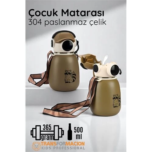Inox Çelik Hafif Çocuk Matarası 500 ml KAPASİTELİ ürün görseli 1