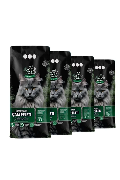 happycatlitter 40 Litre Topaklanan Çam Peleti Kedi Kumu ( 4 Adet ) ürün görseli 1