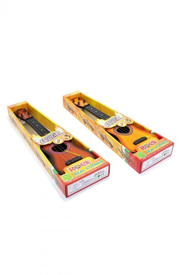 43*13 Cm Ahşap Gitar Çocuk Için 4 Telli Penalı Oyuncak Müzik Eğitim Aleti