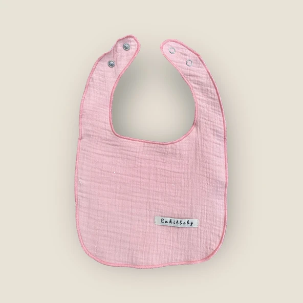 5'li Sıvı Geçirmez Çift Kat Müslin Mama Ve Salya Önlüğü, %100 Pamuk Alezli Kız Set - Resim 2