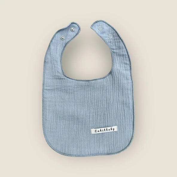 5'li Sıvı Geçirmez Çift Kat Müslin Mama Ve Salya Önlüğü, %100 Pamuk Alezli Erkek Set - Resim 5