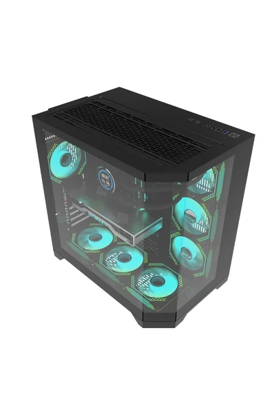 AIGO FT418 Pro AT-750W 80+ Bronze USB3.0 4×12CM Fan Siyah ATX Kasa - Resim 3