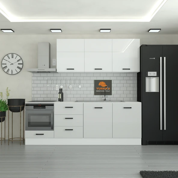 240 cm Mutfak Dolabı  MDF Kapak Tezgah Dahil YRKN240 100 ürün görseli 1