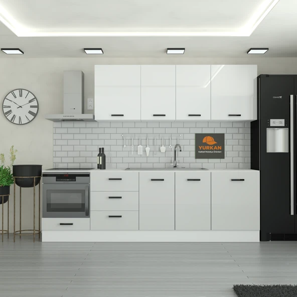 260 cm Mutfak Dolabı  MDF Kapak Tezgah Dahil YRKN260 100 ürün görseli 1