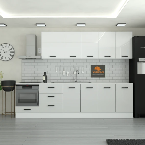 285 cm Mutfak Dolabı  MDF Kapak Tezgah Dahil YRKN285 100 ürün görseli 1