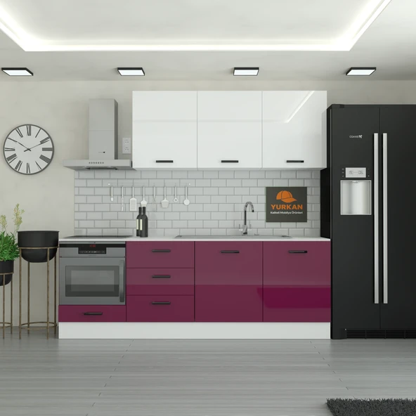 240 cm Mutfak Dolabı  MDF Kapak Tezgah Dahil YRKN240 102 ürün görseli 1