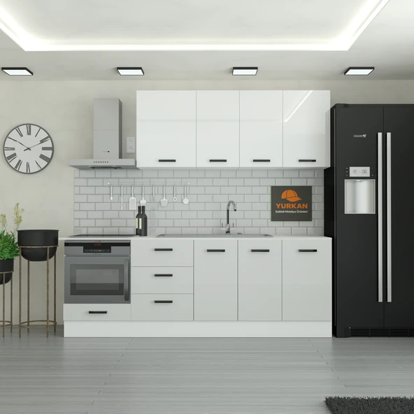 235 cm Mutfak Dolabı  MDF Kapak Tezgah Dahil YRKN235 100 ürün görseli 1