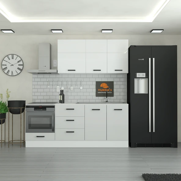 220 cm Mutfak Dolabı  MDF Kapak Tezgah Dahil YRKN220 100 ürün görseli 1