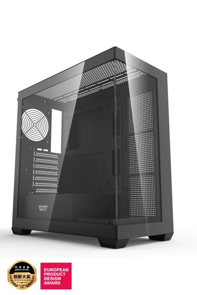 AIGO DS900 AT-750W 80+ Bronze USB3.0 Type-C 4×12CM Fan Temperli Cam Siyah ATX Kasa ürün görseli 1