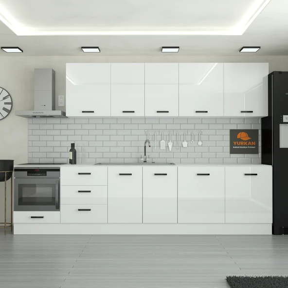 300 cm Mutfak Dolabı  MDF Kapak Tezgah Dahil YRKN320 97 ürün görseli 1