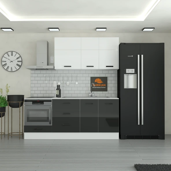 205 cm Mutfak Dolabı  MDF Kapak Tezgah Dahil YRKN205 99 ürün görseli 1