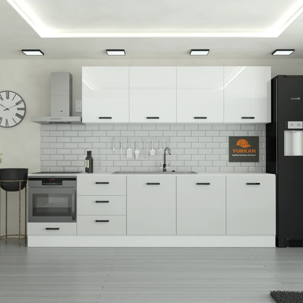 300 cm Mutfak Dolabı  MDF Kapak Tezgah Dahil YRKN300 100 ürün görseli 1