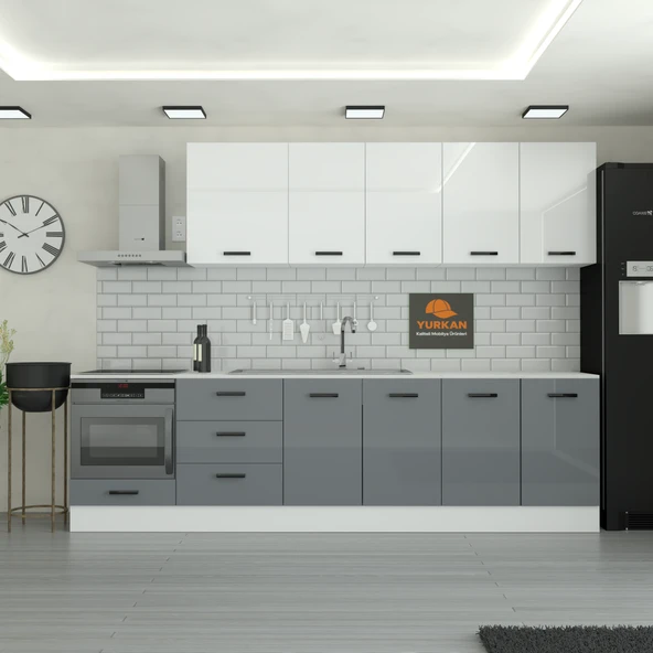 285 cm Mutfak Dolabı  MDF Kapak Tezgah Dahil YRKN285 98 ürün görseli 1