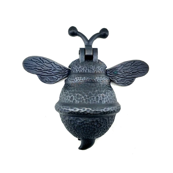 Antika Tarz Dekoratif Pirinç Arı Kapı Tokmağı, Taktak - Büyük, 163x150mm, Oksit ürün görseli 1