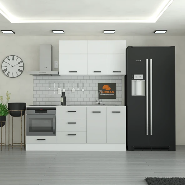 200 cm Mutfak Dolabı  MDF Kapak Tezgah Dahil YRKN200 100 ürün görseli 1