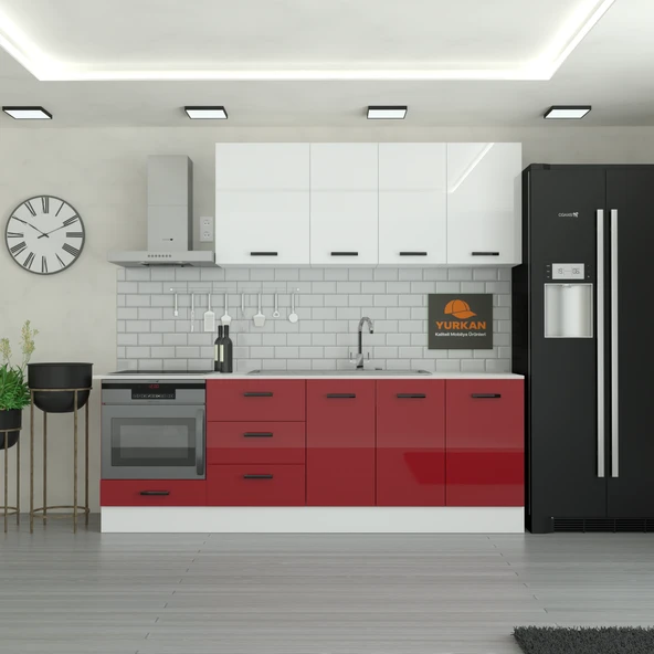 235 cm Mutfak Dolabı  MDF Kapak Tezgah Dahil YRKN235 101 ürün görseli 1