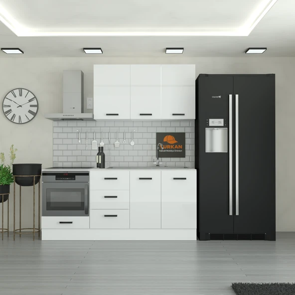 195 cm Mutfak Dolabı  MDF Kapak Tezgah Dahil YRKN195 97 ürün görseli 1