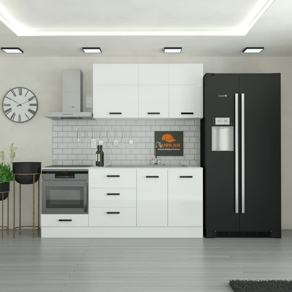 210 cm Mutfak Dolabı  MDF Kapak Tezgah Dahil YRKN210 97 ürün görseli 1