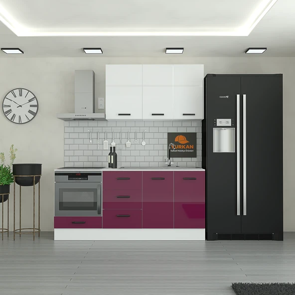 190 cm Mutfak Dolabı  MDF Kapak Tezgah Dahil YRKN190 102 ürün görseli 1