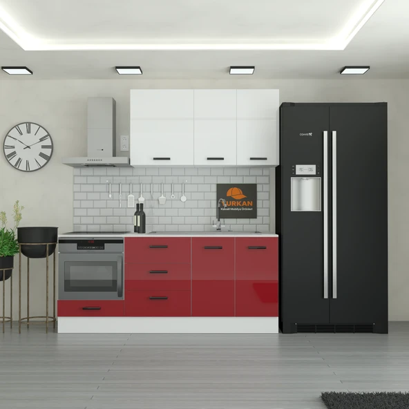 200 cm Mutfak Dolabı  MDF Kapak Tezgah Dahil YRKN200 101 ürün görseli 1