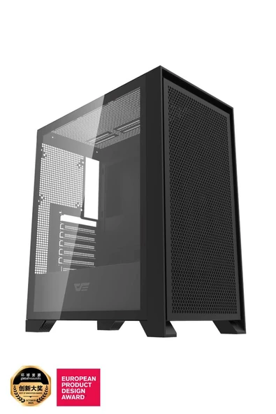 AIGO DRX70 Mesh AT-750W 80+ Bronze USB3.0 Type-C 4×12CM Fan Temperli Cam Siyah ATX Kasa ürün görseli 1