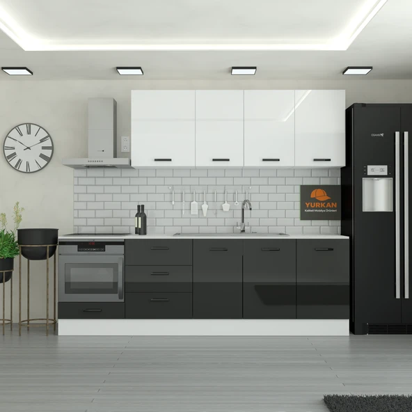 255 cm Mutfak Dolabı  MDF Kapak Tezgah Dahil YRKN255 99 ürün görseli 1