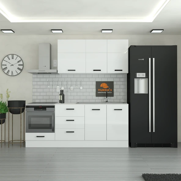 220 cm Mutfak Dolabı  MDF Kapak Tezgah Dahil YRKN220 97 ürün görseli 1