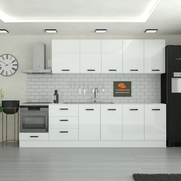 290 cm Mutfak Dolabı  MDF Kapak Tezgah Dahil YRKN290 97 ürün görseli 1