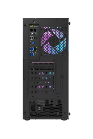 AIGO DK352 AT-650W 80+ Bronze USB3.0 4×12CM Fan Temperli Cam Siyah E-ATX Kasa - Resim 5