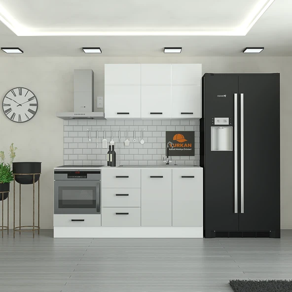 190 cm Mutfak Dolabı  MDF Kapak Tezgah Dahil YRKN190 100 ürün görseli 1