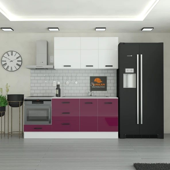 210 cm Mutfak Dolabı  MDF Kapak Tezgah Dahil YRKN210 102 ürün görseli 1