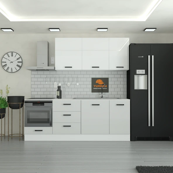 230 cm Mutfak Dolabı  MDF Kapak Tezgah Dahil YRKN230 100 ürün görseli 1