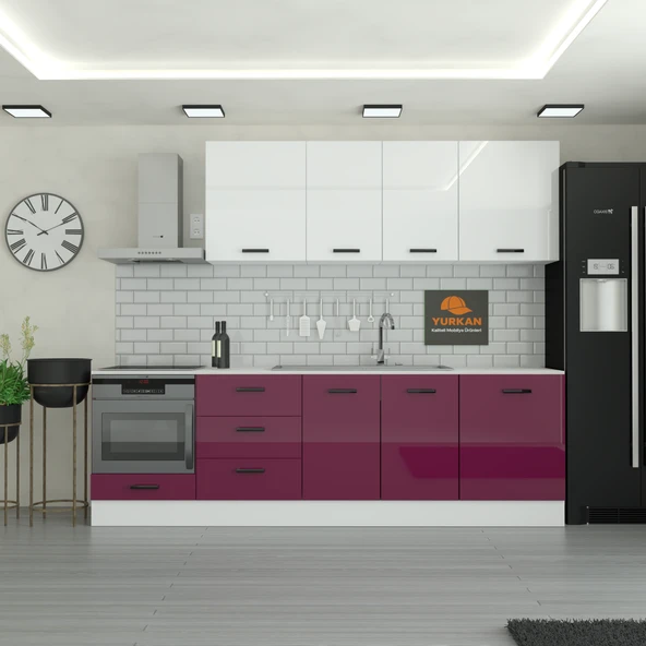 260 cm Mutfak Dolabı  MDF Kapak Tezgah Dahil YRKN260 102 ürün görseli 1