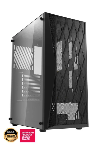 AIGO DK352 AT-650W 80+ Bronze USB3.0 4×12CM Fan Temperli Cam Siyah E-ATX Kasa ürün görseli 1