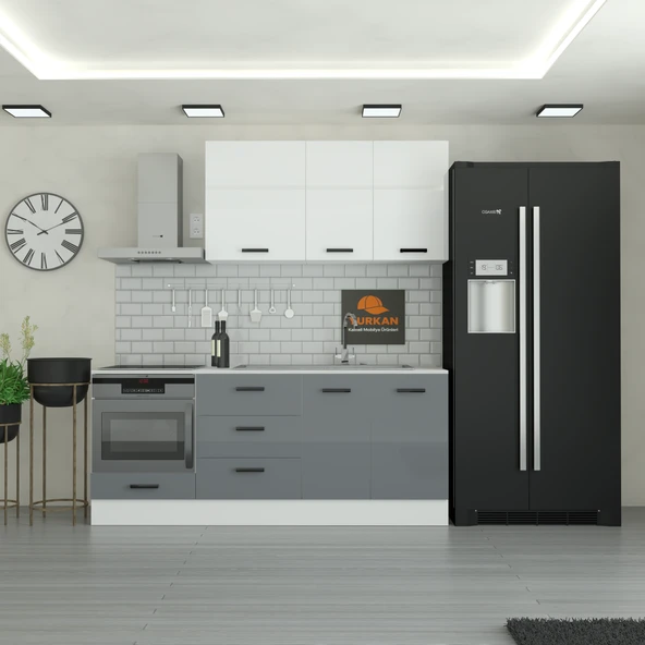 205 cm Mutfak Dolabı  MDF Kapak Tezgah Dahil YRKN205 98 ürün görseli 1