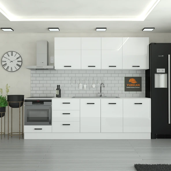 265 cm Mutfak Dolabı  MDF Kapak Tezgah Dahil YRKN265 97 ürün görseli 1