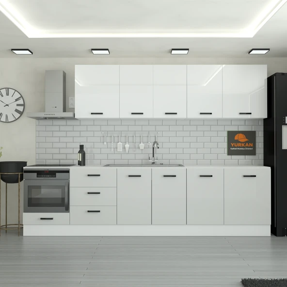 300 cm Mutfak Dolabı  MDF Kapak Tezgah Dahil YRKN310 100 ürün görseli 1