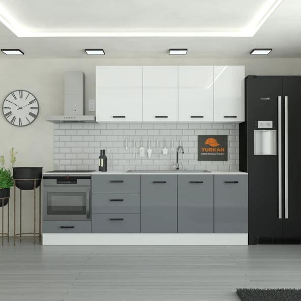 245 cm Mutfak Dolabı  MDF Kapak Tezgah Dahil YRKN245 98 ürün görseli 1