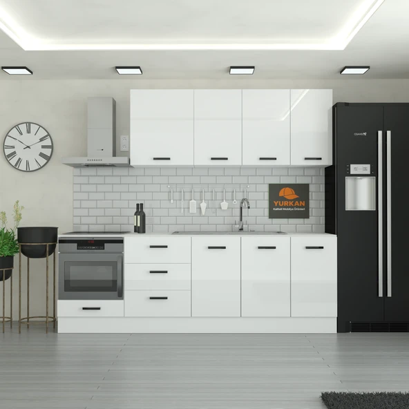 245 cm Mutfak Dolabı  MDF Kapak Tezgah Dahil YRKN245 97 ürün görseli 1