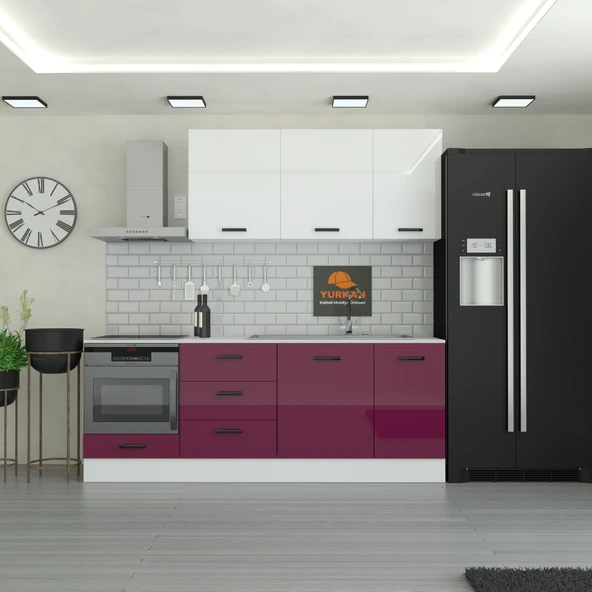 230 cm Mutfak Dolabı  MDF Kapak Tezgah Dahil YRKN230 102 ürün görseli 1