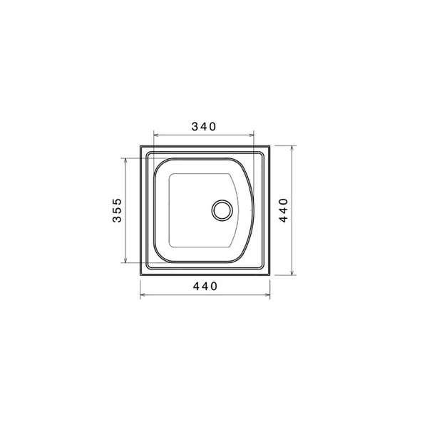 44 X 44 Mutfak Eviyesi 4444gr Keten Sol Batarya Delikli - Resim 2